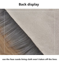 Load image into Gallery viewer, Artificial Wool Carpet Rectangle/Square garnish Faux Mat Seat Pad Plain Skin Fur Plain Fluffy Area Rugs Washable Home Textile
