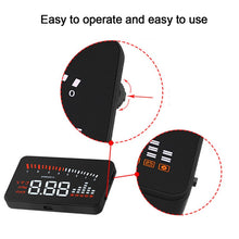 Load image into Gallery viewer, X5 Car HUD Head Up Display OBD II EOBD Automatic Matching Overspeed Warning System Projector Windshield Car Voltage Speed Alarm
