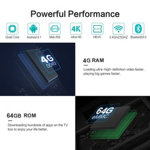 Load image into Gallery viewer, T9 4GB 64GB RK3328 Quad Core Smart Android 8.1 TV BOX Bluetooth4.0 H2.65 4K 2.4GHz/5GHz WIFI Set-top box Media Player
