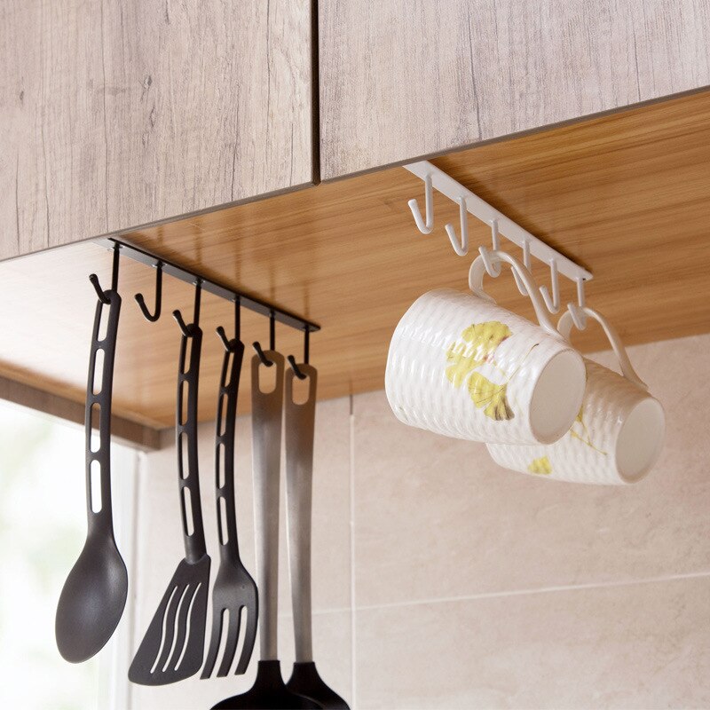 Bearing stronger Free of punch Storage Shelf  Hanging Cap Paper Shelves Kitchen Iron Multifunction Hanger - 1 Piece