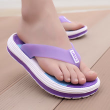 Load image into Gallery viewer, ⭐️⭐️⭐️⭐️⭐️ 2021 Summer Slippers Women Casual Massage Durable Flip Flops Beach Sandals Female Wedge Shoes Striped Lady Room Slippers
