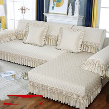 Load image into Gallery viewer, Customized Winter Thick Anti-Skid Plush Sofa Cushion Fabric Cushion Simple European Style
