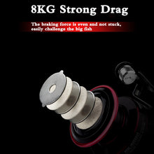 Load image into Gallery viewer, New Fishing Reels 1000-7000 Metal Spool 8kg Drag Power 5.2:1 Gear Ratio Spinning Reel Carp Fishing Reels For Saltwater Sea
