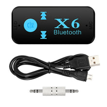 Load image into Gallery viewer, X6 Bluetooth Transmitter Aux Usb Car Play Music Receiver Adapter 5.0 mm  Bluetooth Adapter  MP3 Music Adapter For car player
