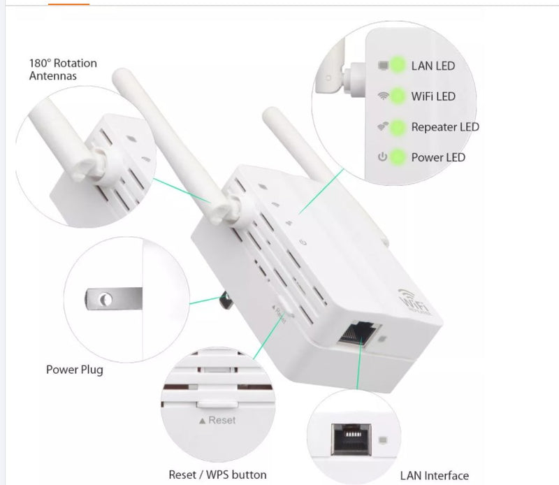 WiFi repeater 300m WiFi wireless signal amplifier WiFi signal intensifier booster