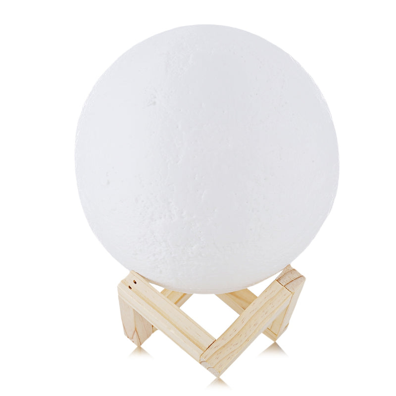 UE3D008 Rechargeable Touch Switch 3D Print Moon Lamp Decor Gift