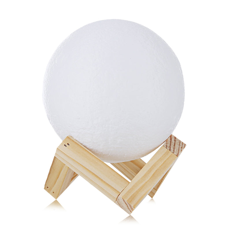 UE3D008 Rechargeable Touch Switch 3D Print Moon Lamp Decor Gift