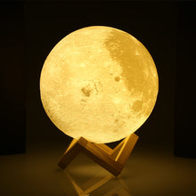 Load image into Gallery viewer, UE3D008 Rechargeable Touch Switch 3D Print Moon Lamp Decor Gift
