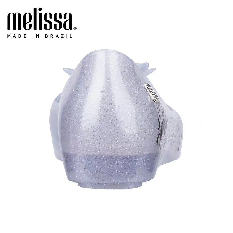 Mini MELISSA MEL ULTRAGIRL + Big Girl Jelly Sandals Bow Flowers Kids Sandals Children Beach Shoes Non-slip Toddler Shoes