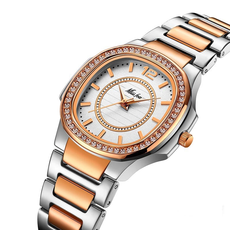 ⭐️⭐️⭐️⭐ Missfox 2549 Women Watches Women Watch 2021 Geneva Designer Ladies Watch Luxury Brand Diamond Quartz Gold Wrist Watch Gifts For Women