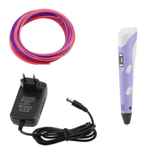 Load image into Gallery viewer, Magic 3D Printer Pen with ABS filaments 3D Printing 3D Pen Drawing EU Plug For Kids Birthday Present
