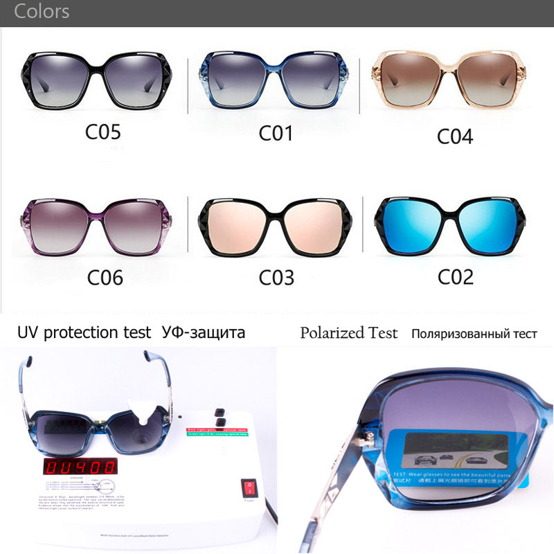 Polarized Sunglasses Vintage Women Luxury Brand Designer Shades Eyewear Accessories Oversized Ladies Driving Sun Glasses