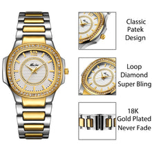 Load image into Gallery viewer, ⭐️⭐️⭐️⭐ Missfox 2549 Women Watches Women Watch 2021 Geneva Designer Ladies Watch Luxury Brand Diamond Quartz Gold Wrist Watch Gifts For Women
