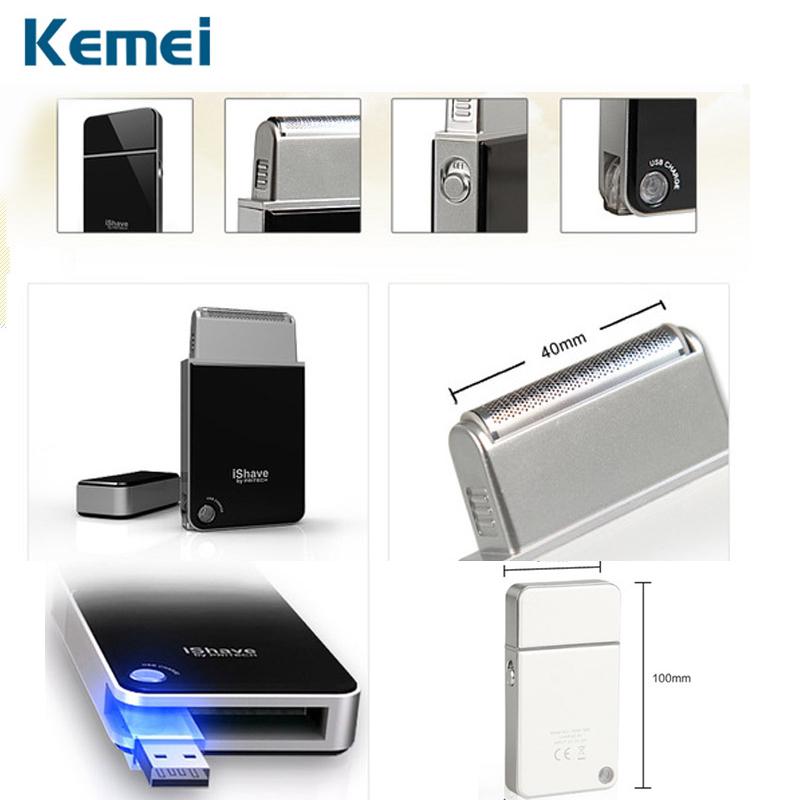 Kemei Mini Portable Men's Electric Shaver USB Charging Reciprocating Razor Beard Trimmer Shaving