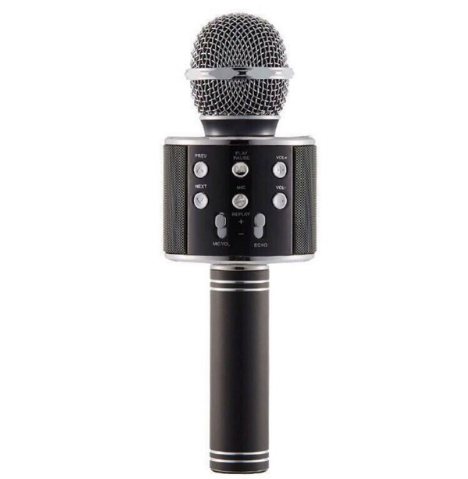 WS-858 Wireless Bluetooth Karaoke Handheld Microphone USB KTV Player Bluetooth Mic Speaker Record Music Microphones