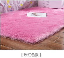 Load image into Gallery viewer, Artificial Wool Carpet Rectangle/Square garnish Faux Mat Seat Pad Plain Skin Fur Plain Fluffy Area Rugs Washable Home Textile
