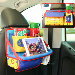 Universal Baby Car Hanging Basket Storage Bag Car Seat Back Organizer With Tablet Holder Travel Storage BagStroller Accessories