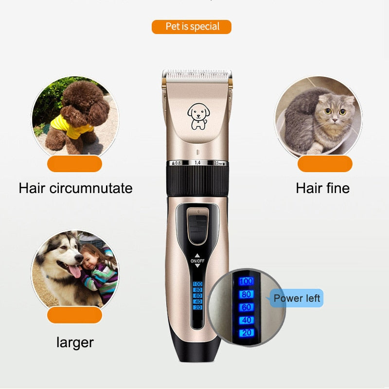 Clipper For Dog Clippers Dogs Grooming Clipper Kit USB Professional Rechargeable Low-Noise Pets Hair Trimmer Display Battery