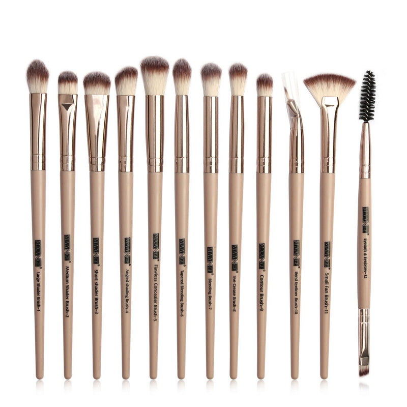 Makeup Brushes Set 12 pcs/lot Eye Shadow Blending Eyeliner Eyelash Eyebrow Brushes For Makeup