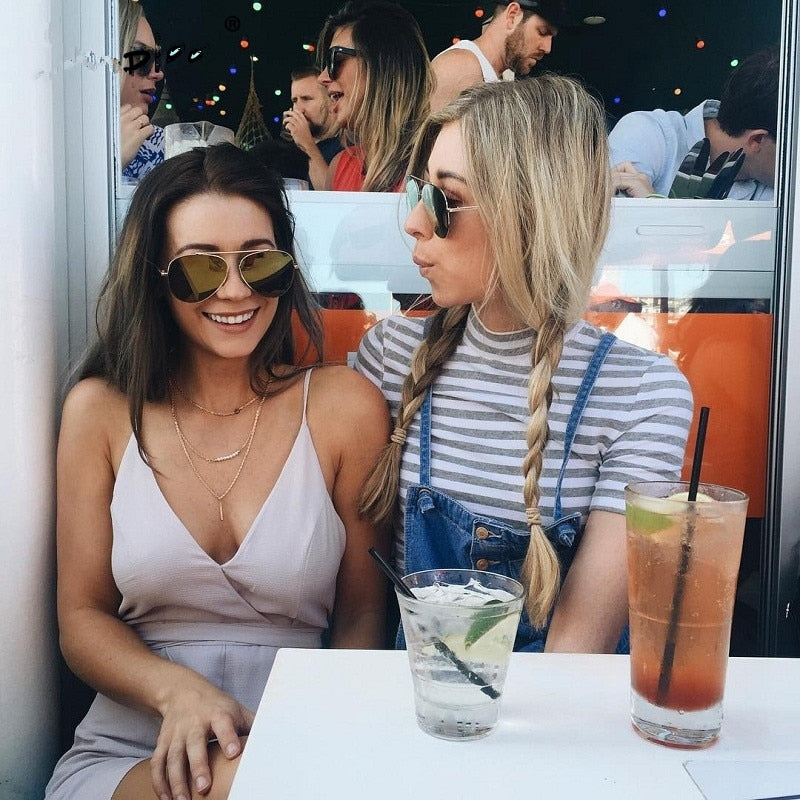 Luxury Brand Pilot Women's Sunglasses Fashion Aviation Vintage Sunglass Female Sun Glasses