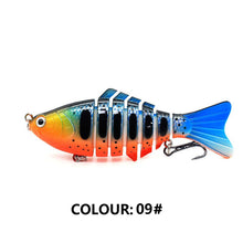 Load image into Gallery viewer, Multi Jointed Fishing Lure Sinking Artificial Wobbler Bait Hard Bait Swimbait 10cm/15.7g Fishing Tackle 7 Sections Crankbait
