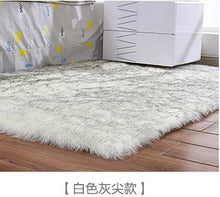 Load image into Gallery viewer, Artificial Wool Carpet Rectangle/Square garnish Faux Mat Seat Pad Plain Skin Fur Plain Fluffy Area Rugs Washable Home Textile
