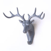 Load image into Gallery viewer, Wall Hanging Hook Three-dimensional Antlers American Wall Decoration Hook Creative Deer Head Wall hook seamless Key Wall Hook

