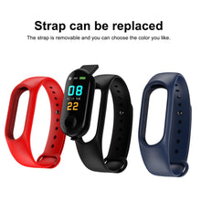 Load image into Gallery viewer, M3 Color Screen Smart Bracelet Motion Heart Rate Blood Pressure Monitoring Sleep Monitoring Waterproof Information Push
