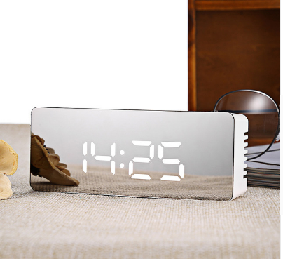 Hot Multifunction LED Mirror Alarm Clock Digital Clock Snooze Display Time Night Led Light Table Desktop Alarm Clock Despertador