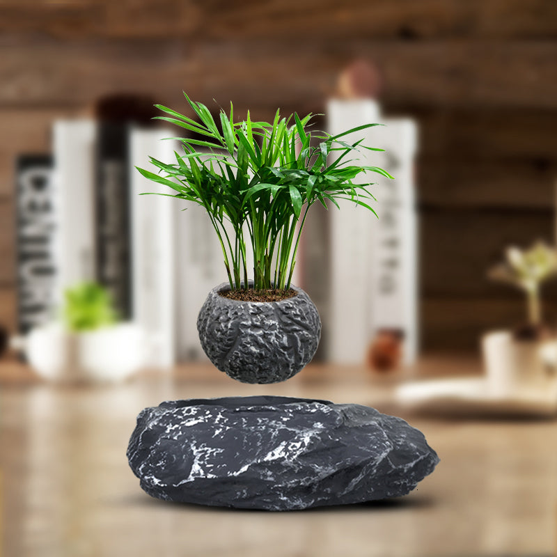 Magnetic levitation rotation potted plant