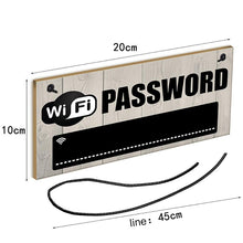 Load image into Gallery viewer, Wooden WiFi Password Sign Hanging Board Chalkboard Internet Signal Plate Indication Home Coffee Bar Party Decorations
