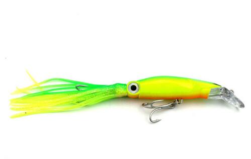 LEO Lifelike Big Octopus Squid Jig Fishing Lure 14cm/40g Hard Plastic Artificial Bait