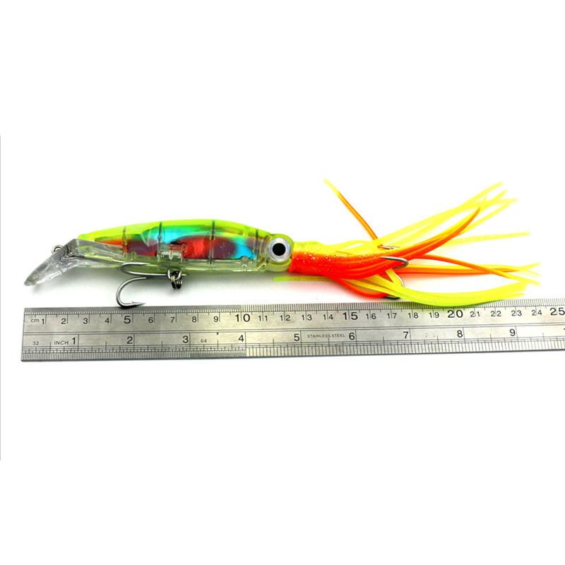 LEO Lifelike Big Octopus Squid Jig Fishing Lure 14cm/40g Hard Plastic Artificial Bait