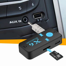 Load image into Gallery viewer, X6 Bluetooth Transmitter Aux Usb Car Play Music Receiver Adapter 5.0 mm  Bluetooth Adapter  MP3 Music Adapter For car player
