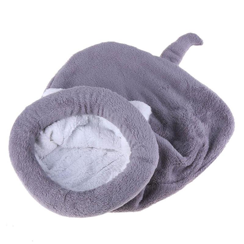 Warm Coral Fleece Cat Sleeping Bag Bed For Puppy Small Dogs Pets Cat Mat Bed Kennel House  Warm Sleeping Bed For Pets