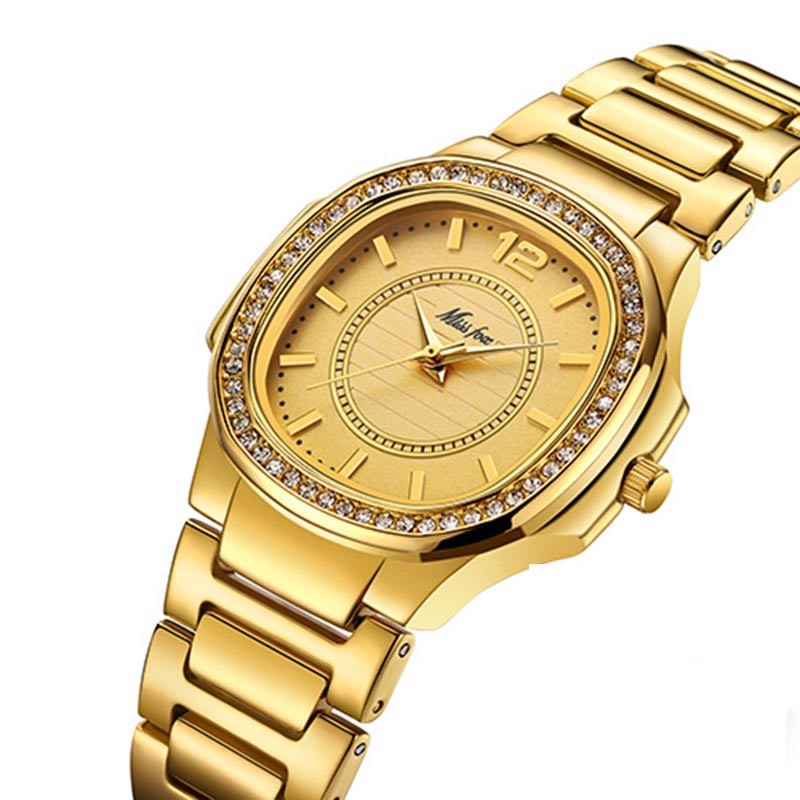 ⭐️⭐️⭐️⭐ Missfox 2549 Women Watches Women Watch 2021 Geneva Designer Ladies Watch Luxury Brand Diamond Quartz Gold Wrist Watch Gifts For Women