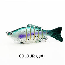 Load image into Gallery viewer, Multi Jointed Fishing Lure Sinking Artificial Wobbler Bait Hard Bait Swimbait 10cm/15.7g Fishing Tackle 7 Sections Crankbait
