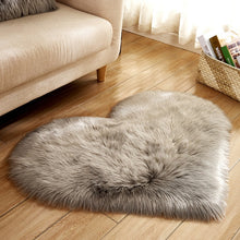 Load image into Gallery viewer, Love Heart Rugs Artificial Wool Hairy Carpet Faux Floor Mat Fur Plain Fluffy Area Rug Soft Living Room Carpet Bedroom Floor Mat
