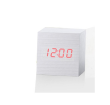 Load image into Gallery viewer, Multicolor Sounds Control Wooden Clock New Modern Wood Digital LED Desk Alarm Clock Thermometer Timer Calendar Table Decor
