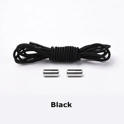 Elastic Lock Shoe Laces No Tie Shoelaces New Simplicity Round Metal Tip Shoelace Leisure Quick Sport Shoe Laces Unisex