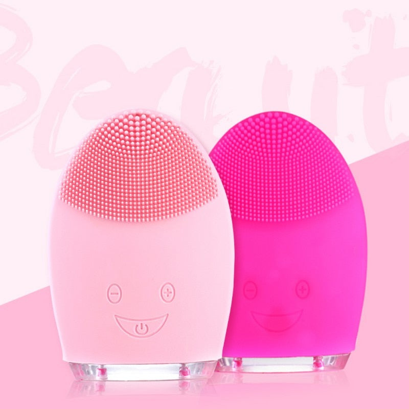 Face Cleaning Mini Electric Massage Brush Washing Machine Waterproof Silicone Cleansing Tools