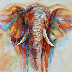 Elephant Head Canvas Painting Animal Wall Art Pictures for Living Room Bedroom Office Modern Poster Decor Artwork