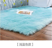 Load image into Gallery viewer, Artificial Wool Carpet Rectangle/Square garnish Faux Mat Seat Pad Plain Skin Fur Plain Fluffy Area Rugs Washable Home Textile
