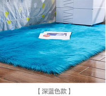 Load image into Gallery viewer, Artificial Wool Carpet Rectangle/Square garnish Faux Mat Seat Pad Plain Skin Fur Plain Fluffy Area Rugs Washable Home Textile
