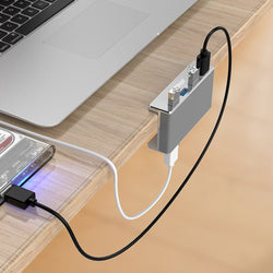 USB Hub USB 3.0 HUB Charging Hub Professional Clip Design Aluminum Alloy 4 Ports Portable Size Travel Station