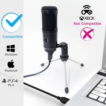 Load image into Gallery viewer, Streaming USB Microphone Metal Condenser Microphones for Laptop Computer Recording Studio Streaming Karaoke Youtube
