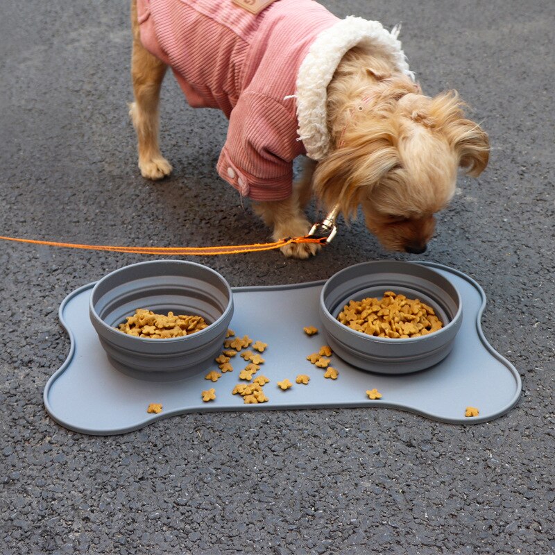 Portable Silicone Pet Bowl Folding Travel Dog Bowls Walking Water cat Bowl For Small Medium Dogs Cat Bowls Pet Eating Dishes