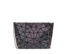 Load image into Gallery viewer, ⭐️⭐️⭐️⭐️⭐️ Luminous Bags for Women set folding Totes 2021 Geometric splice Lady Hand bags Chain Shoulder Bags Holographic purse
