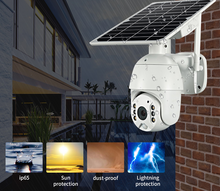 Load image into Gallery viewer, 🔥 Brand 4G SIM Card WIFI Solar Battery PTZ Camera 1080P Outdoor Waterproof  PIR Alarm Motion Detection P2P CCTV Camera
