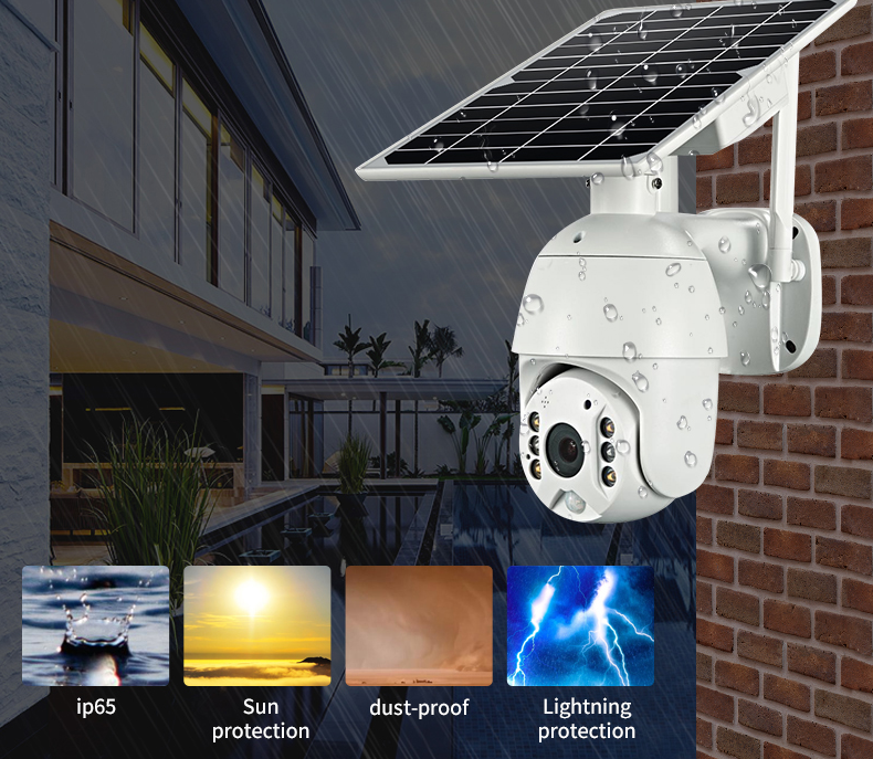 🔥 Brand 4G SIM Card WIFI Solar Battery PTZ Camera 1080P Outdoor Waterproof  PIR Alarm Motion Detection P2P CCTV Camera